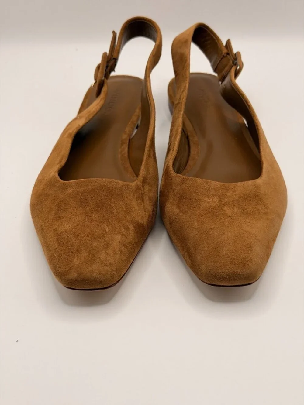 Vince Women’s Vida Brown Suede Slingback Flat Sz 7.5 M